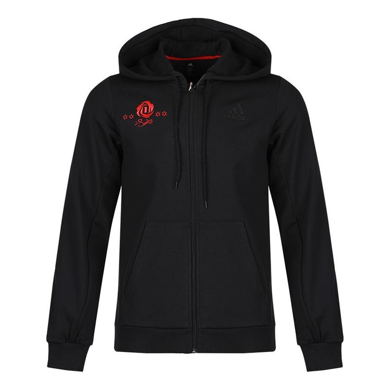 adidas Casual Hooded Sports Jacket Men Black GE2928