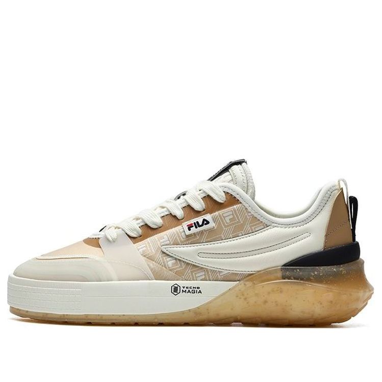 FILA Mixa Retro Casual Skateboarding Shoes Cream Yellow F12M223101FBV