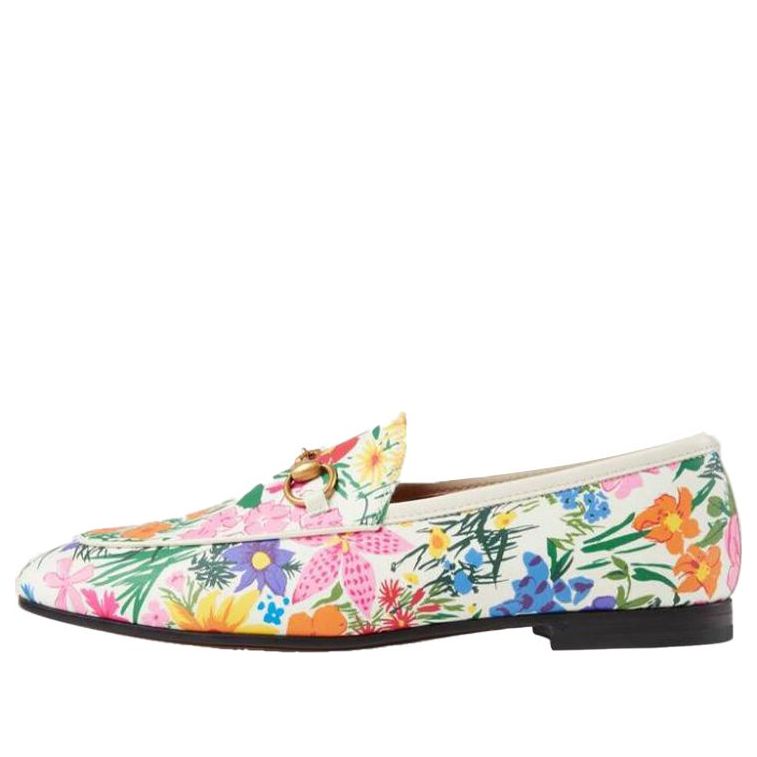 (WMNS) Gucci Leather Floral Print Loafers 'Multicolor' 647611-2L350-9270