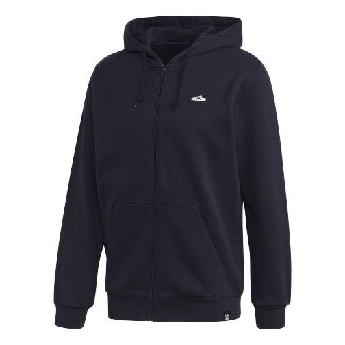adidas Sst Fz Embroidered Zip Hoodie Superstar Navy FM3397