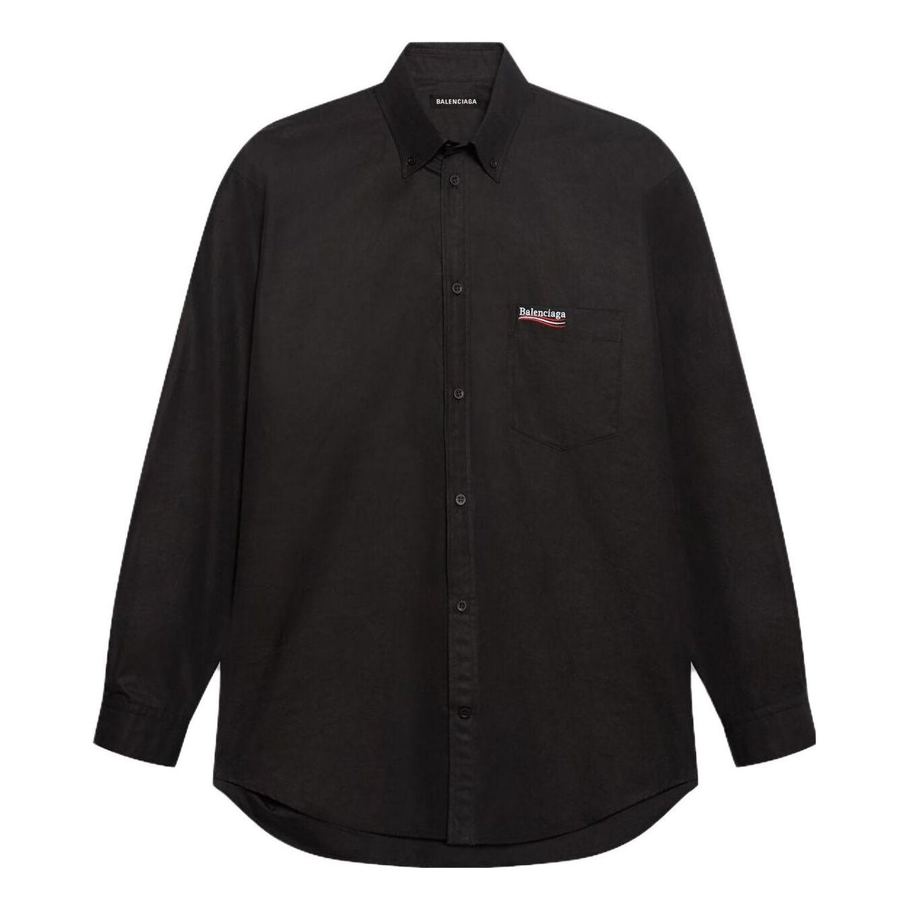 Balenciaga Political Campaign Long Sleeve Shirt 'Black' 621960TYB181000