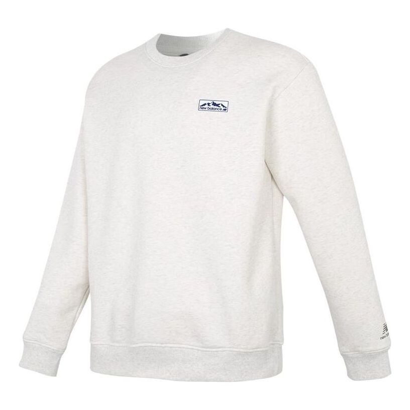 New Balance Logo Lifestyle Sweatshirt 'White Blue' 5CC44613-OA