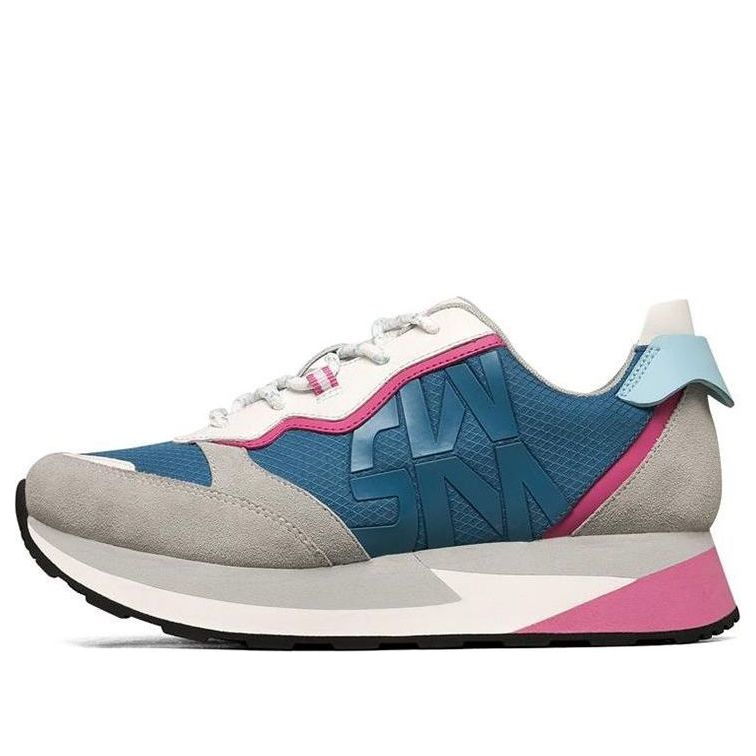 (WMNS) Skechers Low-Top Grey/Blue 155492-GYMT