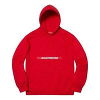 Supreme Zip Pouch Hooded Sweatshirt 'Red White' SUP-SS19-483