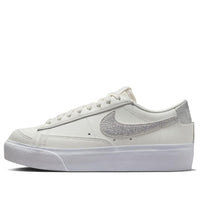 (WMNS) Nike Blazer low Platform 'Summit White Sail White Metallic Silver' DQ7571-101