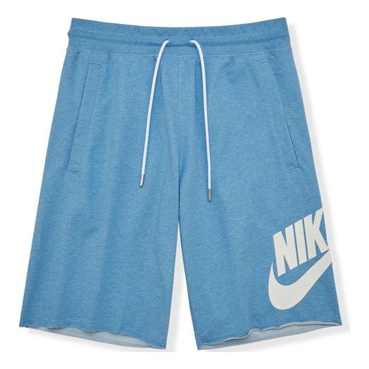 Men's Nike Large Logo french terry Athleisure Casual Sports Shorts Blue AT5268-462