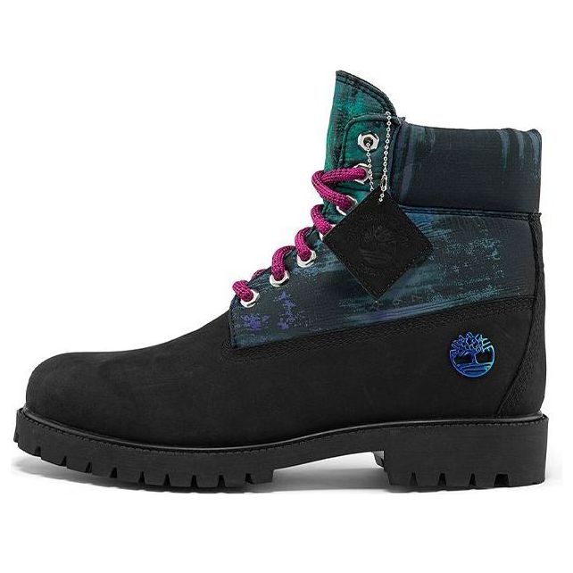 Timberland Heritage NL Sky 6 Inch Waterproof Boots 'Black Nubuck with Print' A2M69001