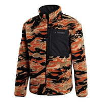 adidas Xplr Sherpa F Outdoor Sports Double Sided Jacket Red Colorblock GE9897