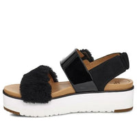 (WMNS) UGG Le Fluff 'Black White' 1099815-BLACK