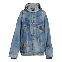 Balenciaga Oversized Hooded Jacket 'Blue' 719315TNW56-4268