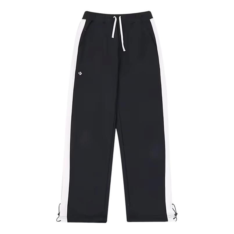 Converse Drawstring White stripe Sweatpants 'Black' 10026911-A02