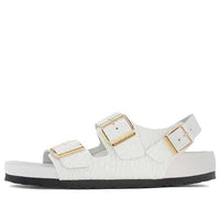 (WMNS) Birkenstock Milano Embossed Leather Narrow Fit Sandals 'Emboss white' 1024235