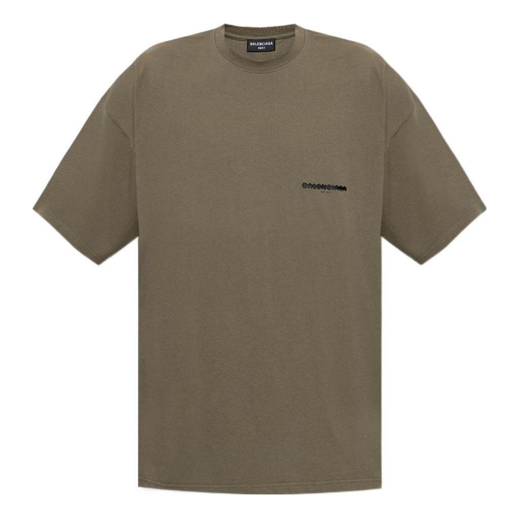 Balenciaga Strike 1917 Oversized T-shirt 'Khaki' 694576TMVJ62930
