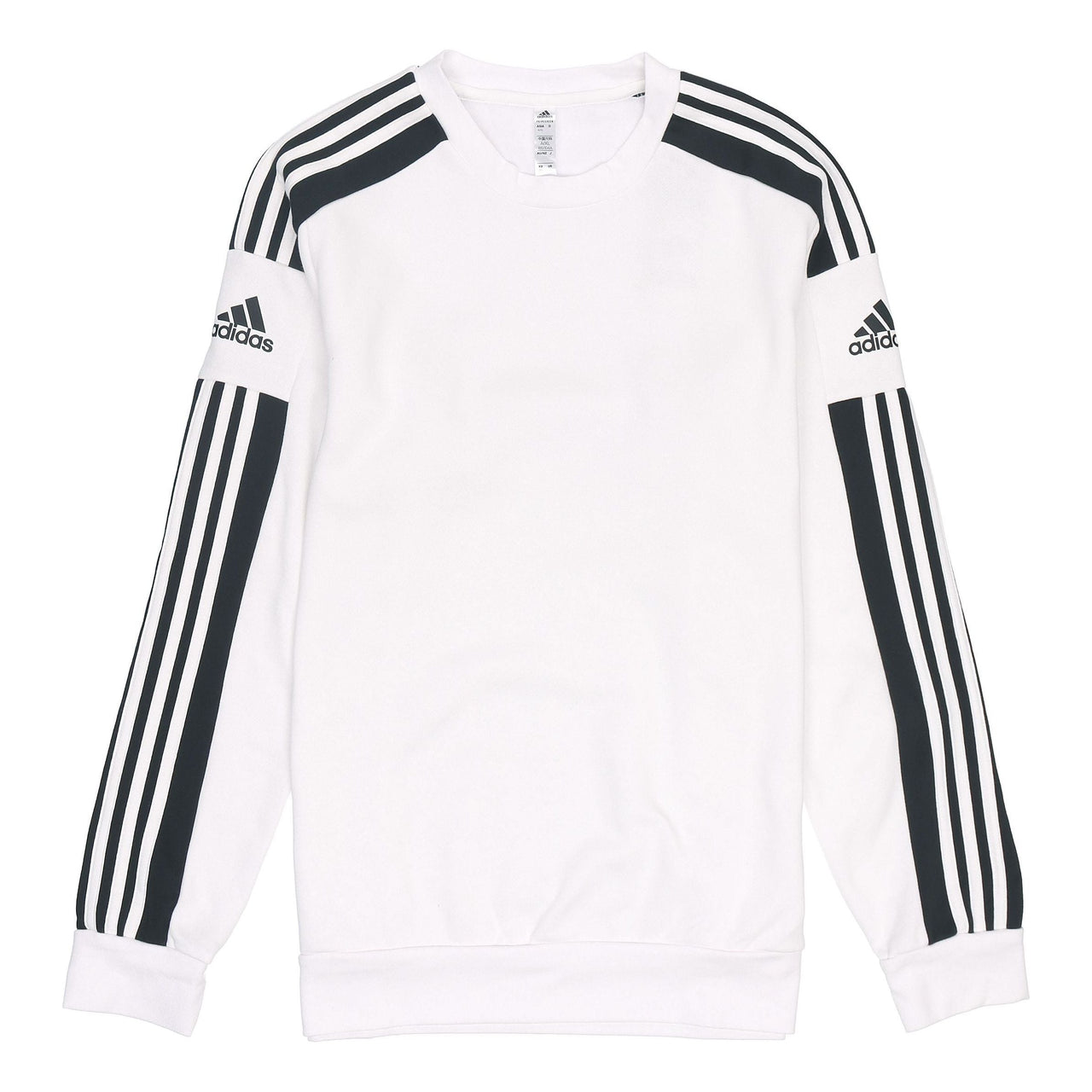 Men's adidas Stripe Logo Printing Long Sleeves Pullover White GT6641