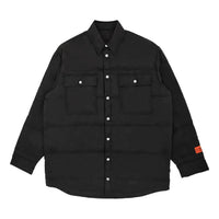 HERON PRESTON Quilted Nylon Shirt 'Black' HMEA072F21FAB0011000