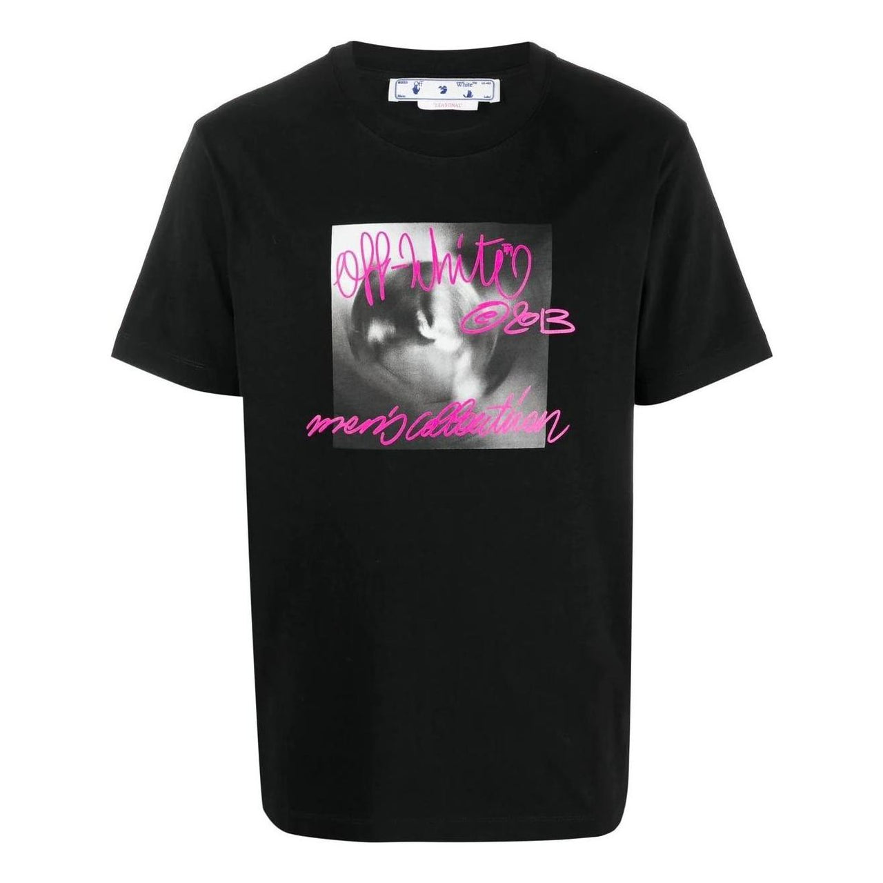 Off-White graphic-print Tee 'Black' OMAA027F22JER0141068
