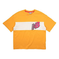 (WMNS) New Balance Athleisure Casual Sports Shirt رقبة دائرية وأكمام قصيرة وألوان متنوعة، أصفر NEA23042-YL