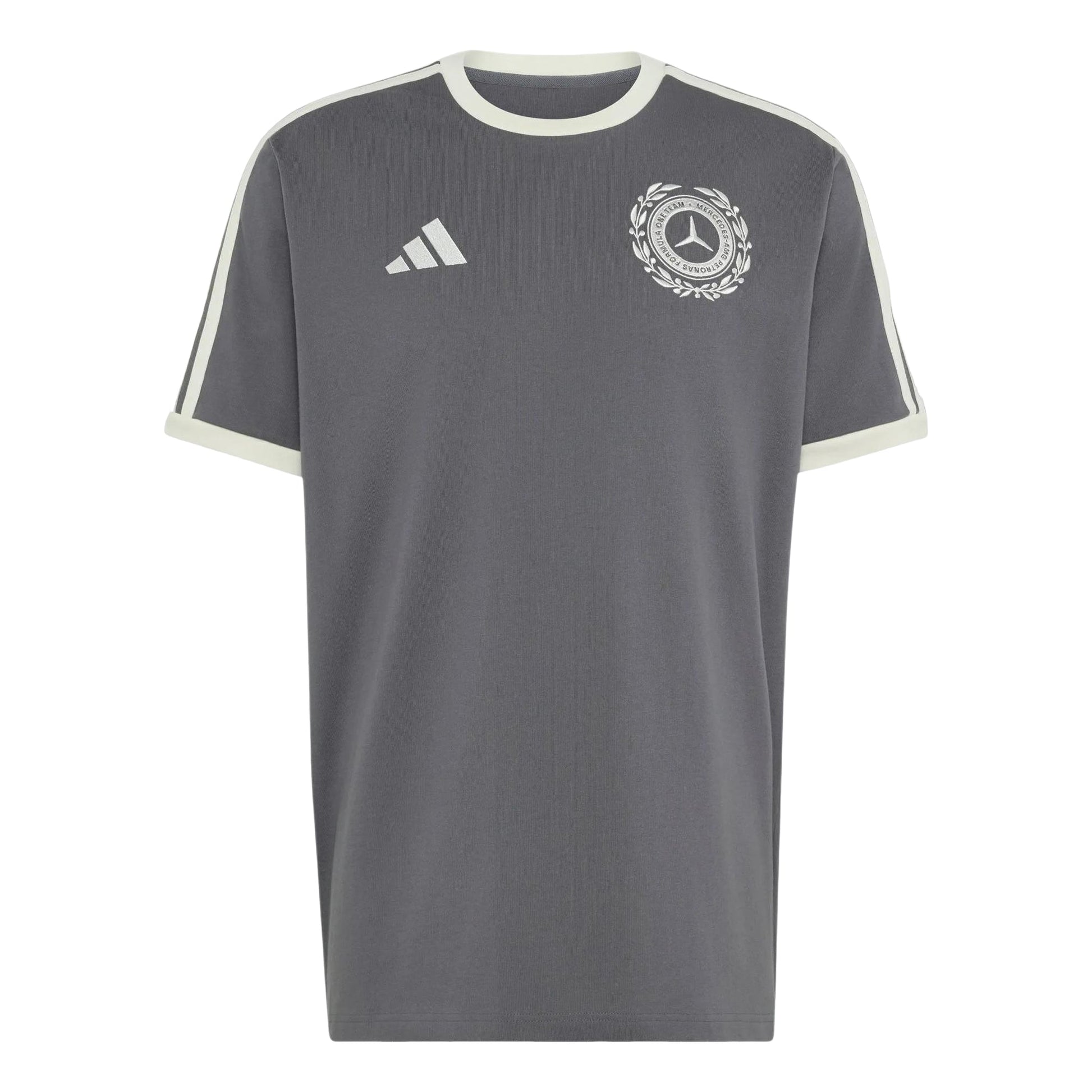 adidas x Mercedes AMG Petronas Formula 1 Team Silver Arrows Icon T-Shirt Asia Sizing 'Granite' IB7013