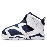 (TD) حذاء Air Jordan 6 Retro Little Flex أزرق/أبيض CT4417-130
