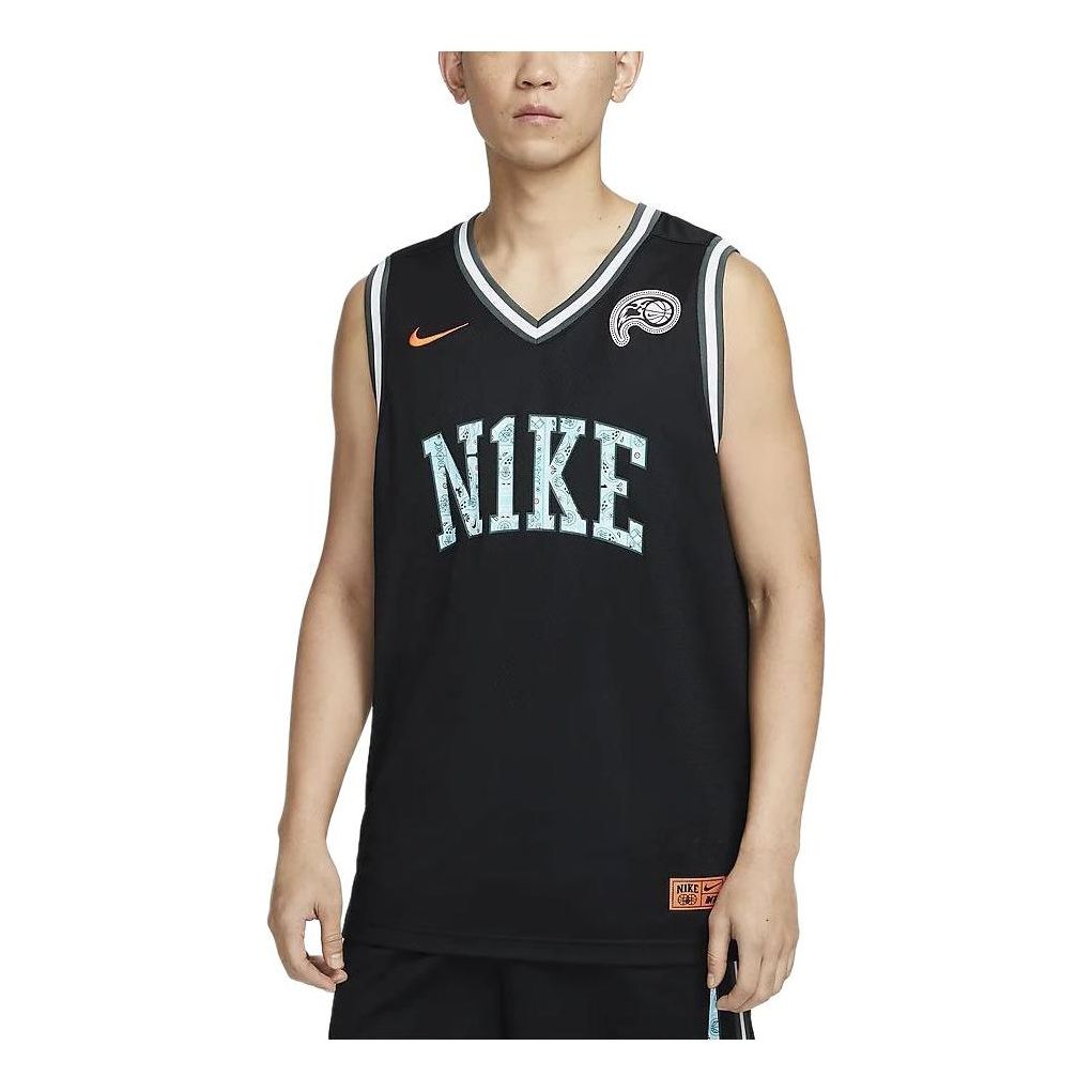 Nike Dri-Fit DNA Basketball Jersey 'Black Teal' HF6136-010