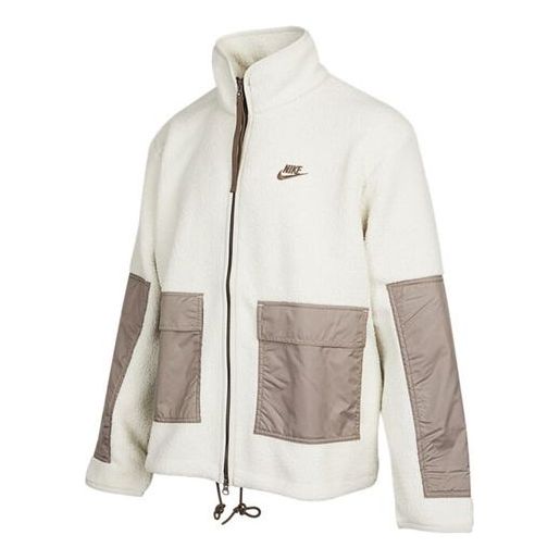 Nike fleece zipped hooded jacket 'White' DV8183-072