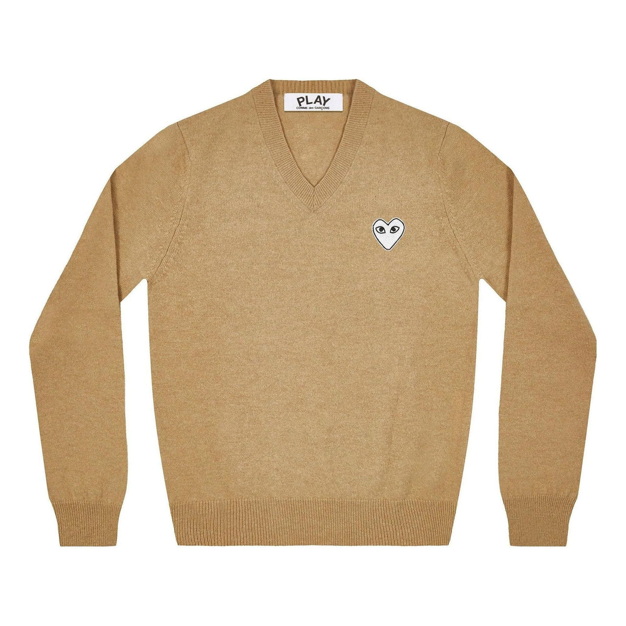 (WMNS) COMME des GARCONS PLAY V-Neck Pullover White Emblem 'Camel' AZ-N063-051-2