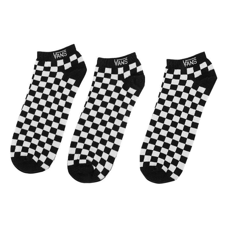 Vans Checkerboard Short Socks 3 Pack 'Black White' VN0A54IQ705