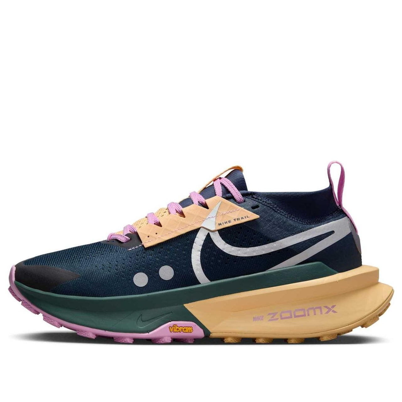 (WMNS) Nike ZoomX Zegama 2 'Navy Celestial Gold Vintage Green' FD5191-401