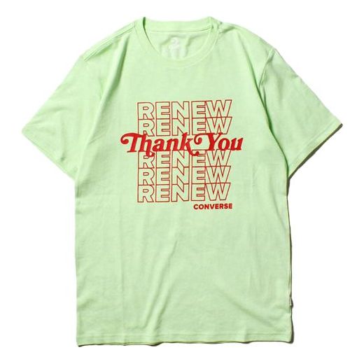 Men's Converse Renew Alphabet Pattern Sports Short Sleeve Yellow 10019649-328