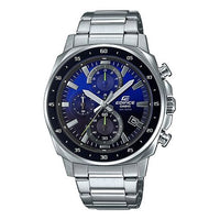 Men's CASIO EDIFICE Series Minimalistic Stainless Steel Strap waterproof Watch Business Mens Blue Analog EFV-600D-2
