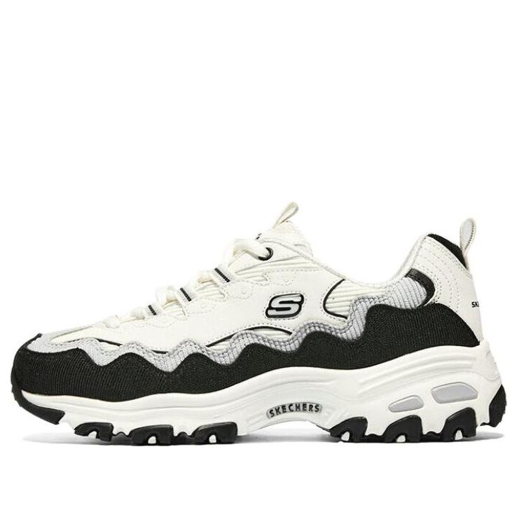 (WMNS) Skechers D'Lites - Biggest Fan Shoes 'White Black' 896273-NTBK
