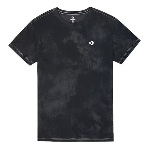 (WMNS) Converse Washed Retro Casual Short Sleeve Black 10021466-A01