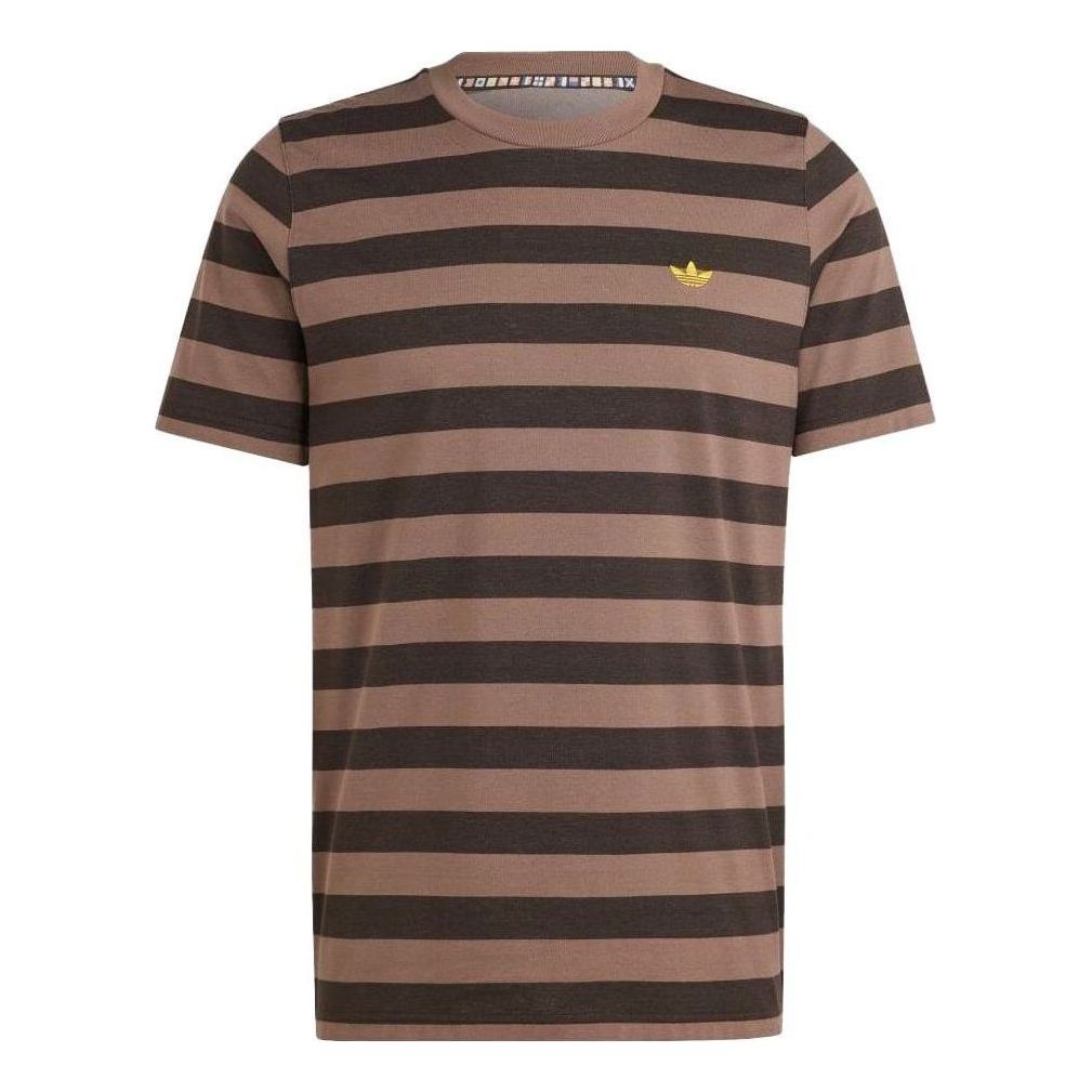 adidas Nice Striped T-Shirt 'Brown' IR7586