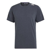 Men's adidas Solid Color Athleisure Casual Sports Round Neck Short Sleeve Gray T-Shirt HB9205