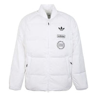 adidas originals Graphic JKT Contrasting Colors Windproof Stay Warm Sports Down Jacket White DP8554