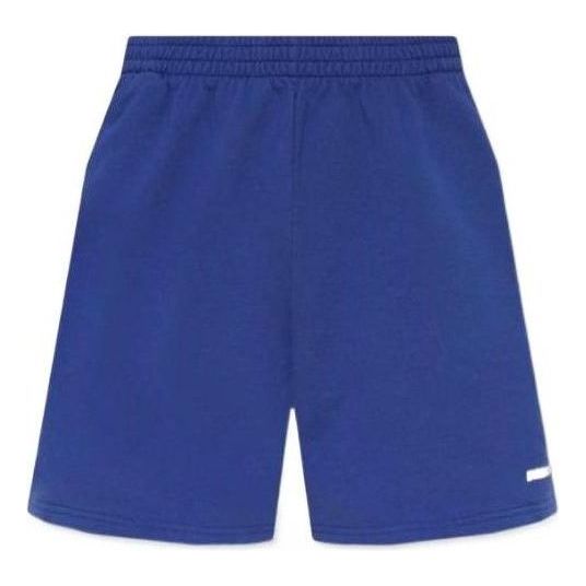 Balenciaga Logo Print Shorts 'Indigo Dirty White' 676137TNVB64388