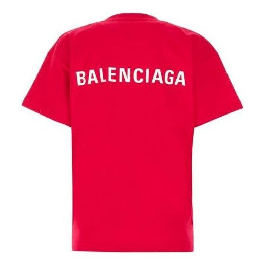 (WMNS) Balenciaga SS21 Tyran Alphabet Printing Cotton Short Sleeve 'Red' 612965TIVG56295