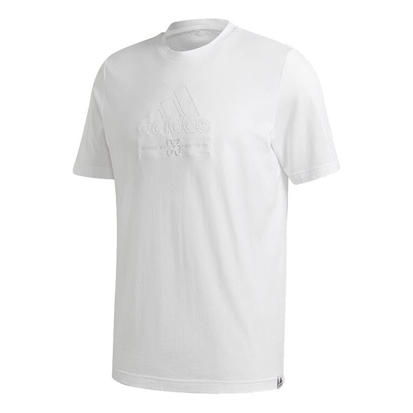 adidas Brilliant Basics Casual Sports Short Sleeve White GD3844