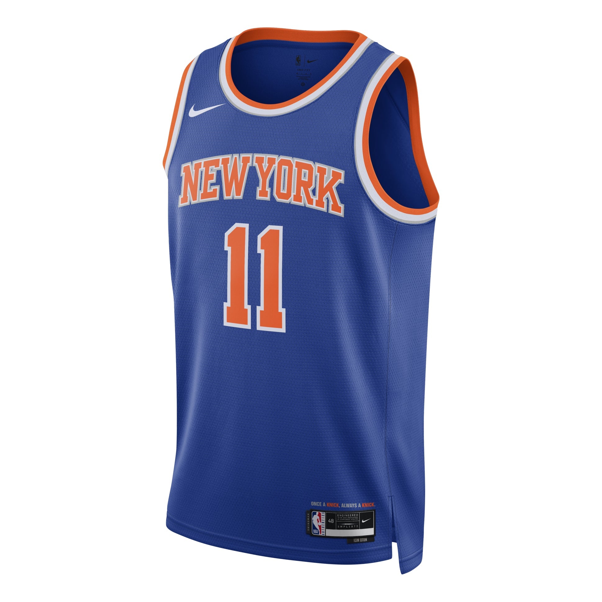 Nike Dri-FIT NBA Jalen Brunson New York Knicks Icon Edition Swingman Jersey 'Rush Blue' DN2015-498