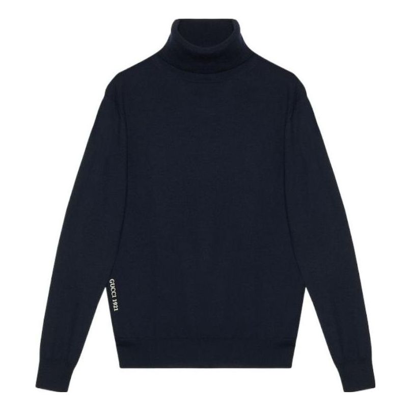 Gucci Embroidery Wool Sweater 'Dark Blue' 763662-XKDLY-4309