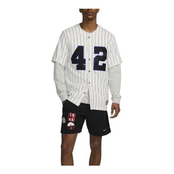 Nike Change The World 42 Baseball Jersey 'White Black' FJ2291-121