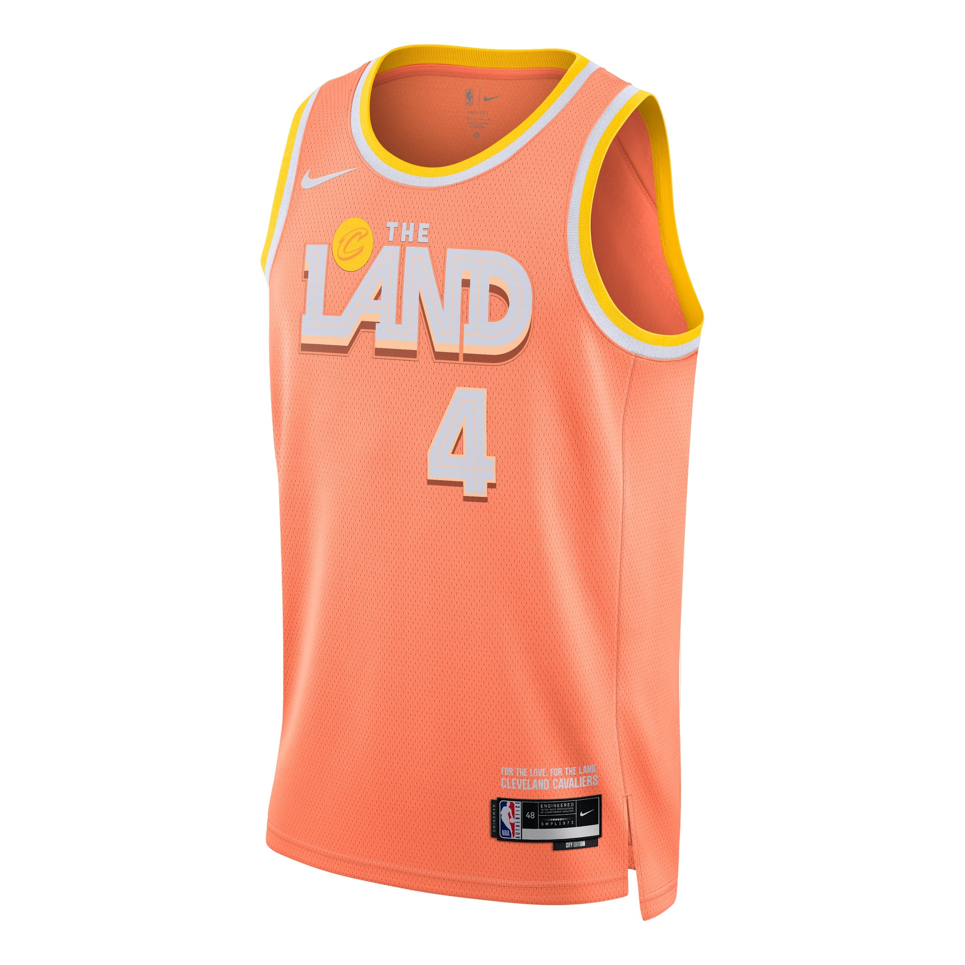 Nike NBA Evan Mobley Cleveland Cavaliers City Edition Swingman Jersey 'Orange Frost' HM5977-837