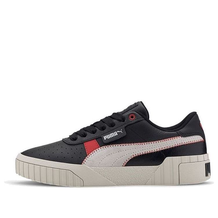 (WMNS) PUMA Cali Retro Casual Sneakers Black/Red 372095-02