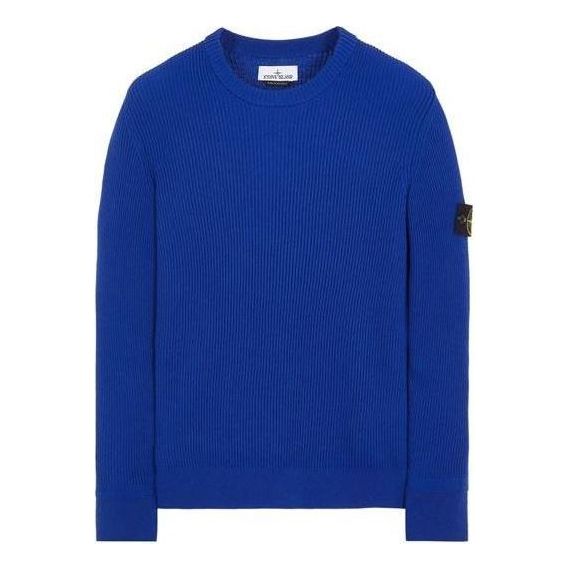 STONE ISLAND Ribbed Pullover 'Blue' 7915553C2-V0022