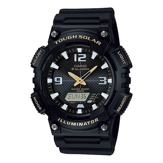 CASIO Waterproof Sports Solar Powered Mens Black Analog AQ-S810W-1