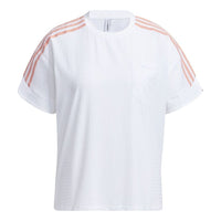 (WMNS) adidas neo Cs Jun Woven Tee Casual Sports Breathable Side Stripe Short Sleeve White GP5461