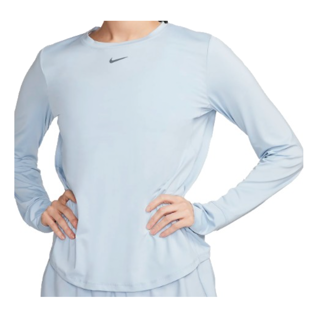(WMNS) Nike One Classic Dry Fit Long Sleeve Top 'Light Armory Blue' FN2802-440