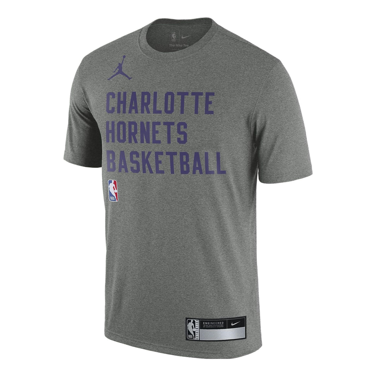 Air Jordan x NBA Charlotte Hornets Logo T-Shirt 'Grey' FJ0171-063