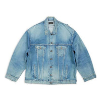 Balenciaga Destroyed Denim Jacket 'Blue' 727840TNW014268