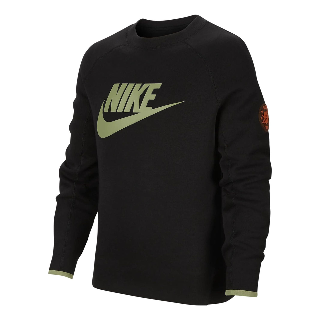 (PS) Nike Sportswear Outdoor Logo Sweatshirt 'Black Green' FV3999-010